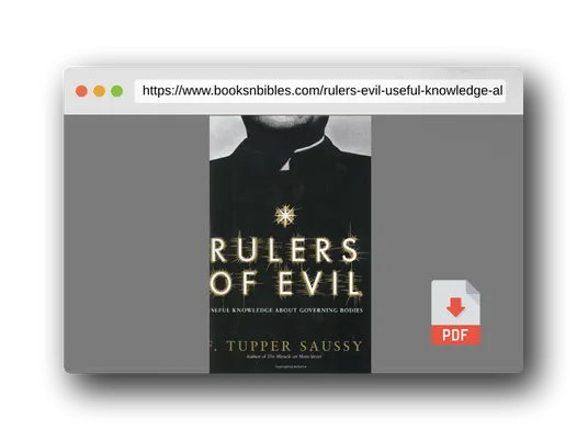 PDF Preview of the book Rulers of Evil: Useful Knowledge about Governing Bodies