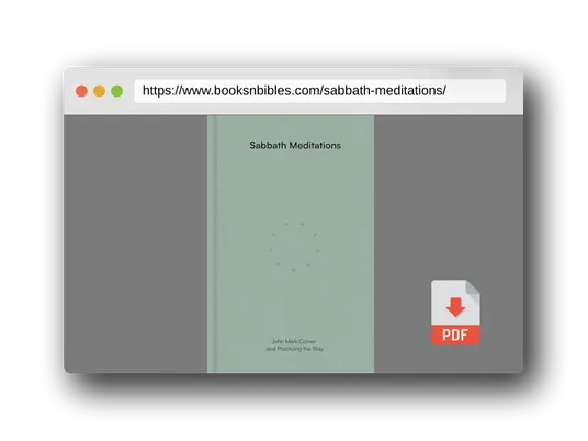 PDF Preview of the book Sabbath Meditations