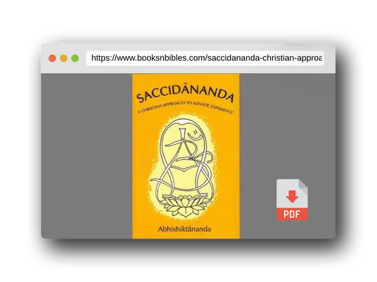 PDF Preview of the book Saccidananda: A Christian Approach to Advatic Experiences