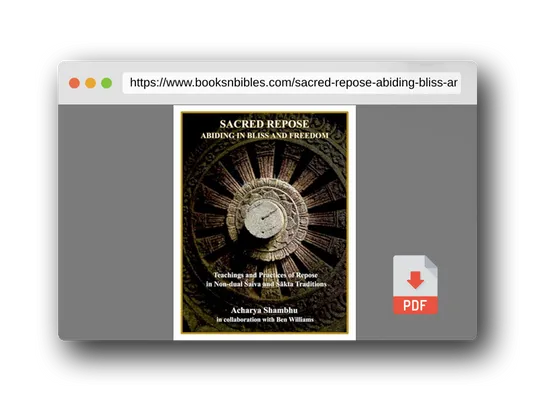 PDF Preview of the book Sacred Repose: Abiding in Bliss and Freedom