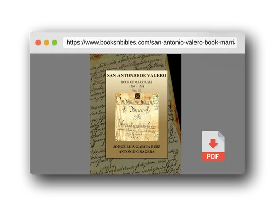 PDF Preview of the book SAN ANTONIO DE VALERO: Book of Marriages. 1709 – 1788 (San Antonio de Valero. Mission records)