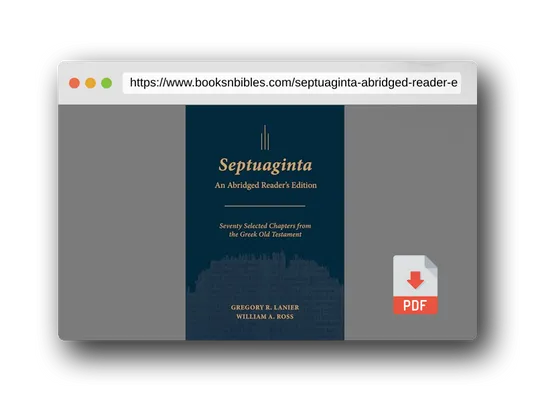 PDF Preview of the book Septuaginta: An Abridged Reader's Edition