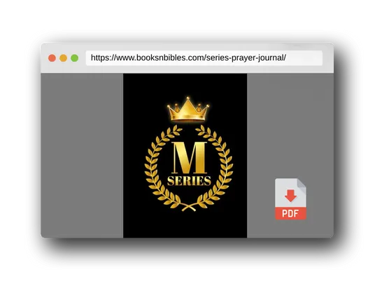 PDF Preview of the book M Series Prayer Journal