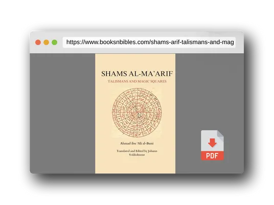 PDF Preview of the book Shams al-Ma'arif:Talismans and Magic Squares