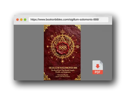 PDF Preview of the book Sigillum Solomonis 888