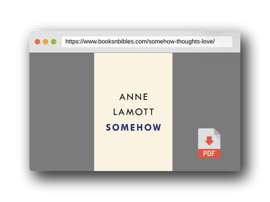 PDF Preview of the book Somehow: Thoughts on Love
