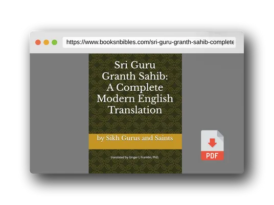 PDF Preview of the book Sri Guru Granth Sahib: A Complete Modern English Translation