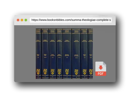 PDF Preview of the book Summa Theologiae: Complete Set
