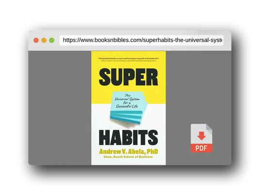 PDF Preview of the book Superhabits: The Universal System for a Successful Life