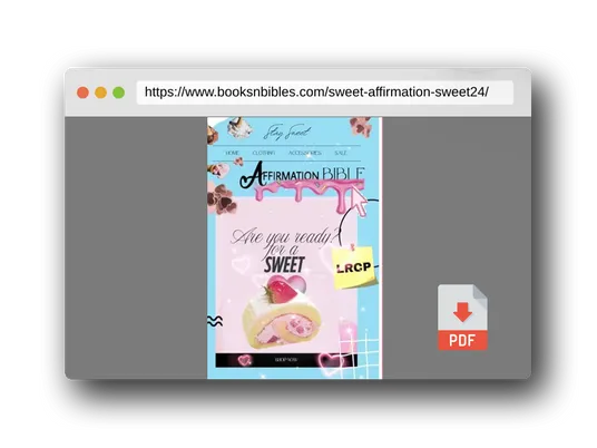 PDF Preview of the book Sweet Affirmation (Sweet24/7)