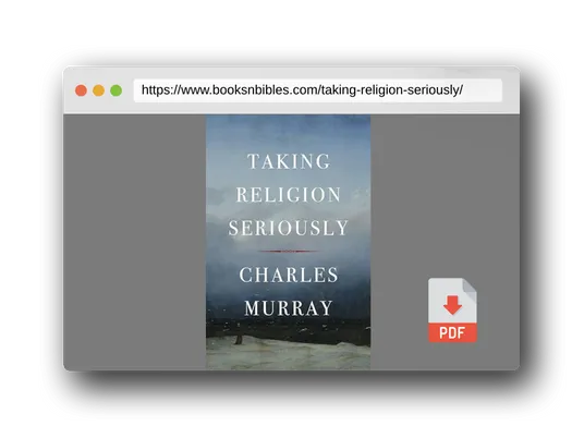 PDF Preview of the book Taking Religion Seriously