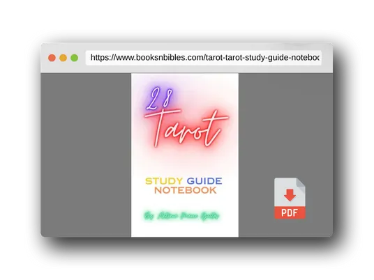 PDF Preview of the book Tarot: 28 Tarot Study Guide NoteBook