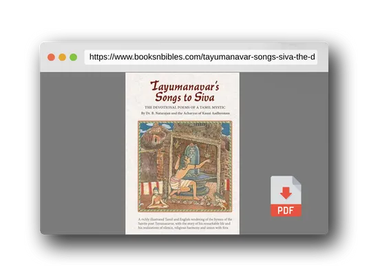 PDF Preview of the book Tayumanavar's Songs to Siva: The Devotional Poems of a Tamil Mystic