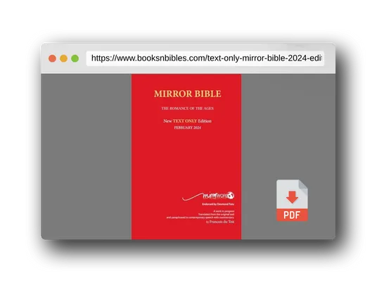 PDF Preview of the book TEXT ONLY MIRROR BIBLE 2024 Edition