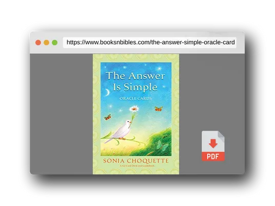 PDF Preview of the book The Answer is Simple Oracle Cards