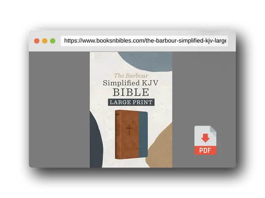 PDF Preview of the book The Barbour Simplified Kjv--Large Print [Rust & Stone Cross]