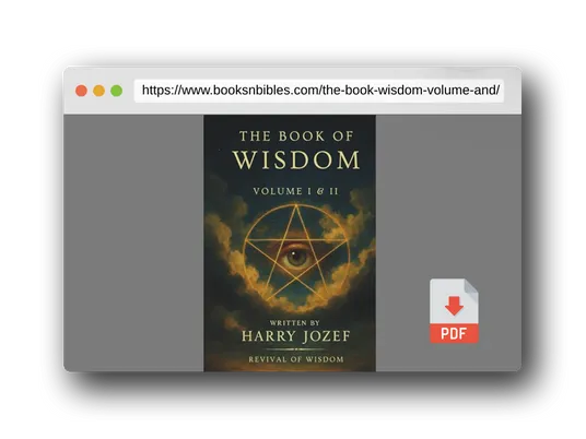 PDF Preview of the book The Book of Wisdom: Volume 1 and 2