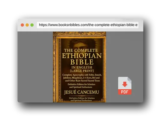 PDF Preview of the book THE Complete Ethiopian Bible in English [Large Print]: Complete Apocrypha with Tobit,Enoch, Jubilees,Meqabyan,3-4 Ezra,Bel and the Dragon,and Other ... for Scholars and Spiritual Enthusiasts