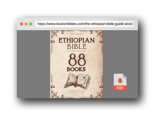 PDF Preview of the book The Ethiopian Bible: A Guide to Ancient Wisdom and Apocryphal Texts to Illuminate and Strengthen Your Spiritual Path