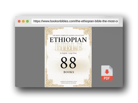 PDF Preview of the book The Ethiopian Bible: The Most Complete Sacred Collection – Including the Lost Apocrypha, Enoch, and the Hidden Scriptures