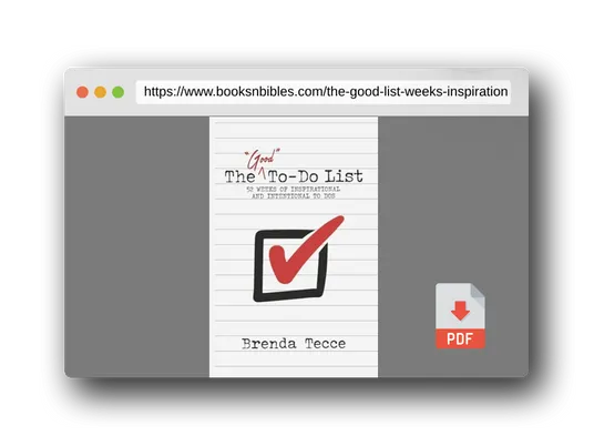 PDF Preview of the book The "Good" To-Do List: 52 Weeks of Inspirational and Intentional To Dos