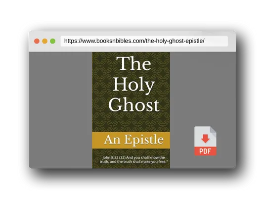 PDF Preview of the book The Holy Ghost: an Epistle