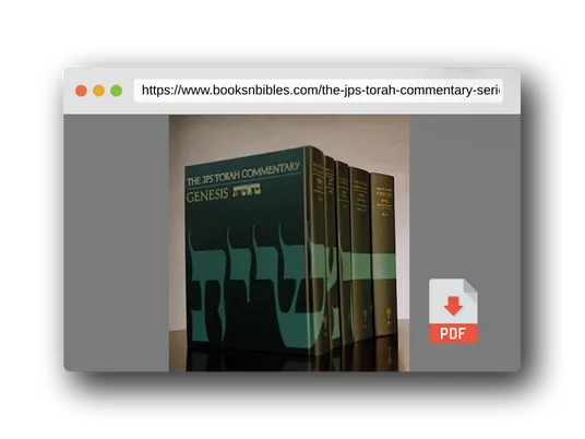 PDF Preview of the book The JPS Torah Commentary Series, 5-volume set