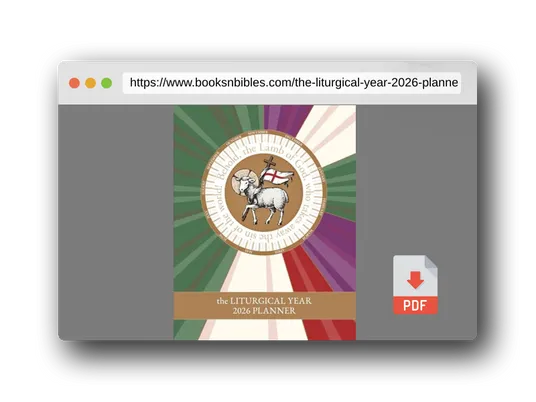 PDF Preview of the book The Liturgical Year 2026 Planner