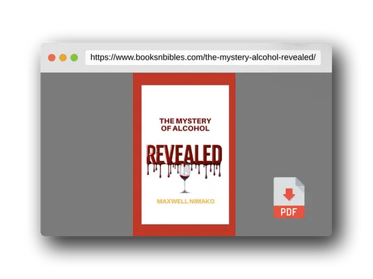 PDF Preview of the book The mystery of alcohol revealed.