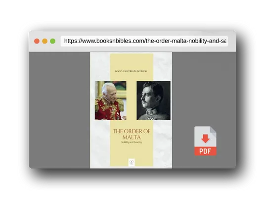 PDF Preview of the book THE ORDER OF MALTA Nobility and Sanctity
