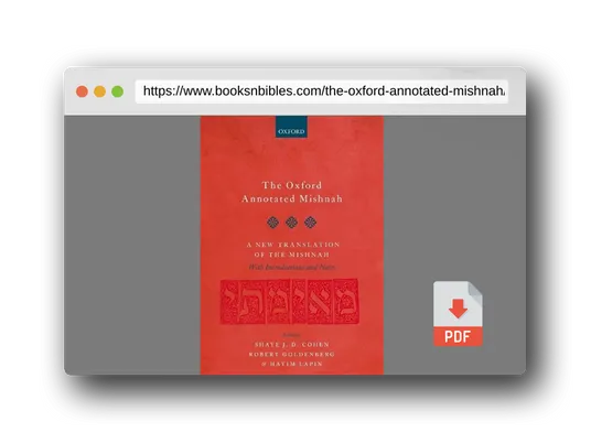 PDF Preview of the book The Oxford Annotated Mishnah