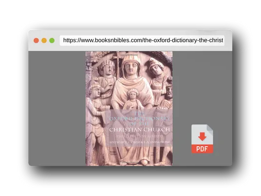 PDF Preview of the book The Oxford Dictionary of the Christian Church