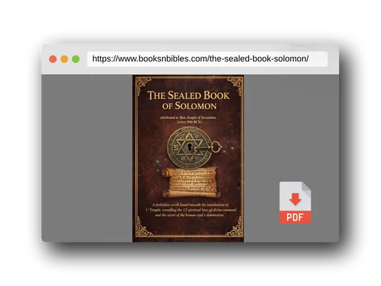 PDF Preview of the book THE SEALED BOOK OF SOLOMON