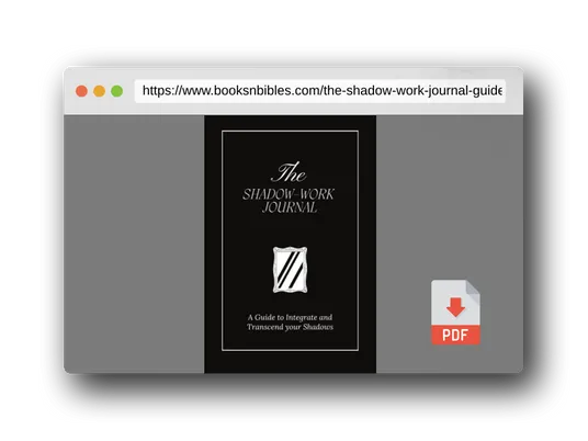 PDF Preview of the book The Shadow Work Journal: A Guide to Integrate and Transcend your Shadows