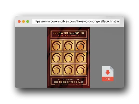 PDF Preview of the book The Sword of Song: Called by Christians The Book of the Beast