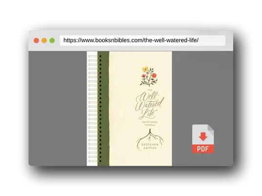 PDF Preview of the book The Well-Watered Life