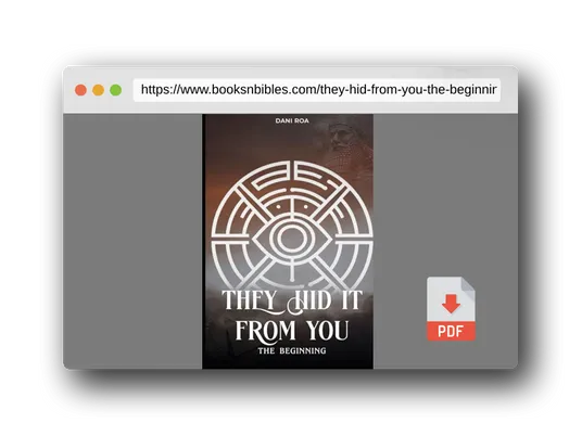 PDF Preview of the book They hid it from you - The beginning (Premium collectible version) Full Color