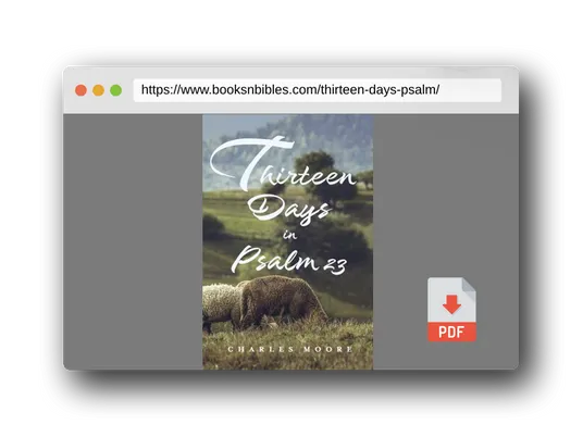 PDF Preview of the book Thirteen Days in Psalm 23