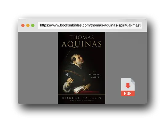 PDF Preview of the book Thomas Aquinas: Spiritual Master