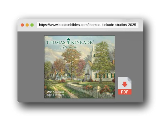 PDF Preview of the book Thomas Kinkade Studios 2025 Deluxe Wall Calendar with Scripture