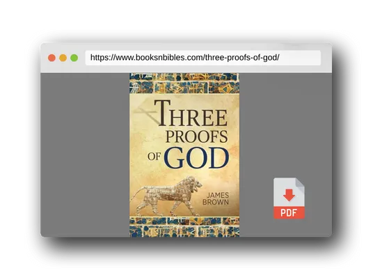 PDF Preview of the book Three Proofs of God