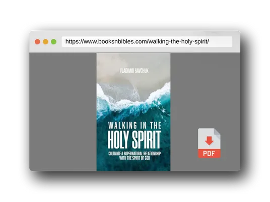 PDF Preview of the book Walking in the Holy Spirit