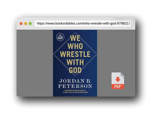 PDF Preview of the book We Who Wrestle with God
