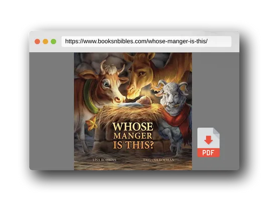 PDF Preview of the book Whose Manger Is This?