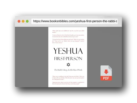PDF Preview of the book Yeshua First-Person: The Rabbi's Story, In His Own Words ✡ Messianic Jewish Daily Devotional Bible for Men, Women, Children, Teens