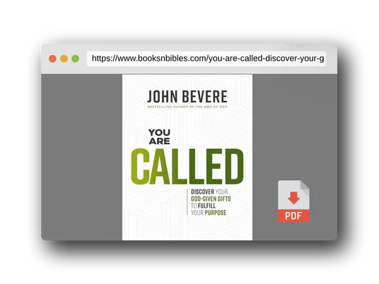PDF Preview of the book You Are Called: Discover Your God-Given Gifts to Fulfill Your Purpose