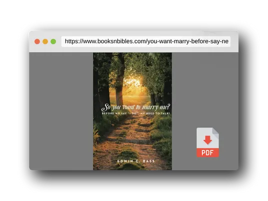 PDF Preview of the book So you want to marry me?: Before we say “I do”, we need to talk!