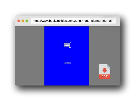 PDF Preview of the book Zorig: 3-month Planner & Journal